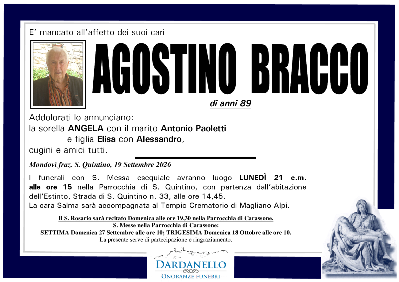 AGOSTINO BRACCO
